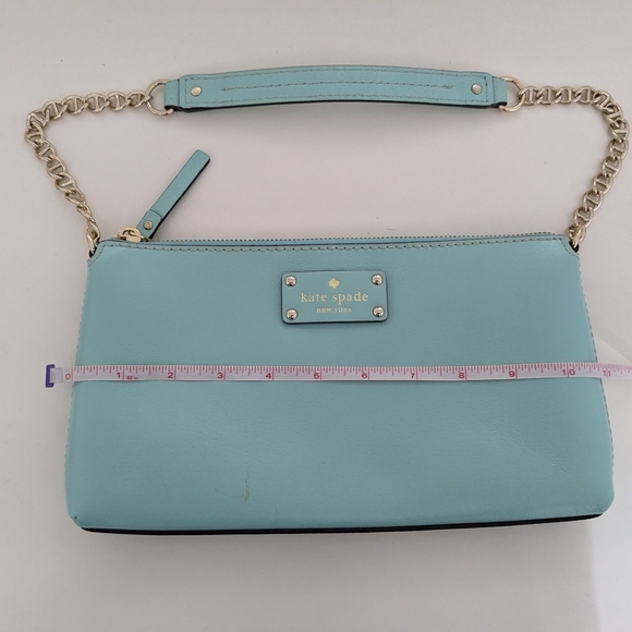 EUC! Kate Spade New York Wellesley Byrd Pebbled Leather Shoulder Bag Robins Egg - Picture 11 of 16